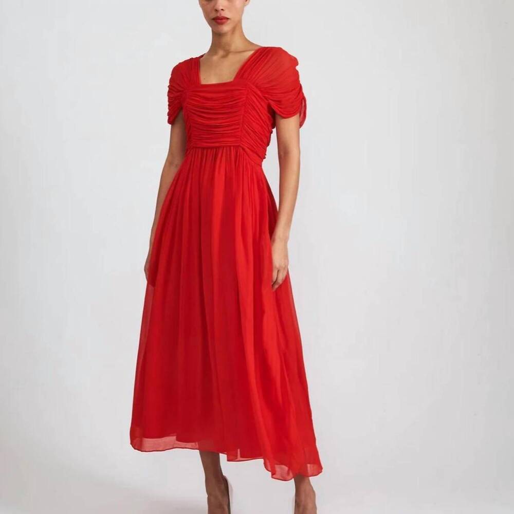 NEW BATSHEVA phillipa dress in red